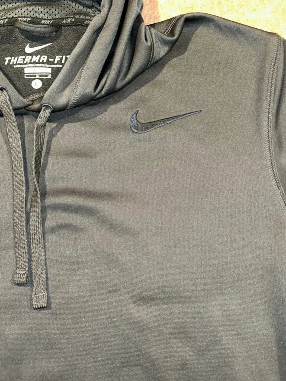 Nike Men's Dark Green Hooded Pullover Sweatshirt